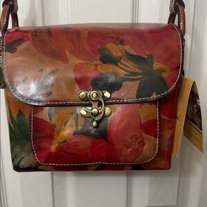 Brand new Patricia Nash Floral Leather Crossbody Bag